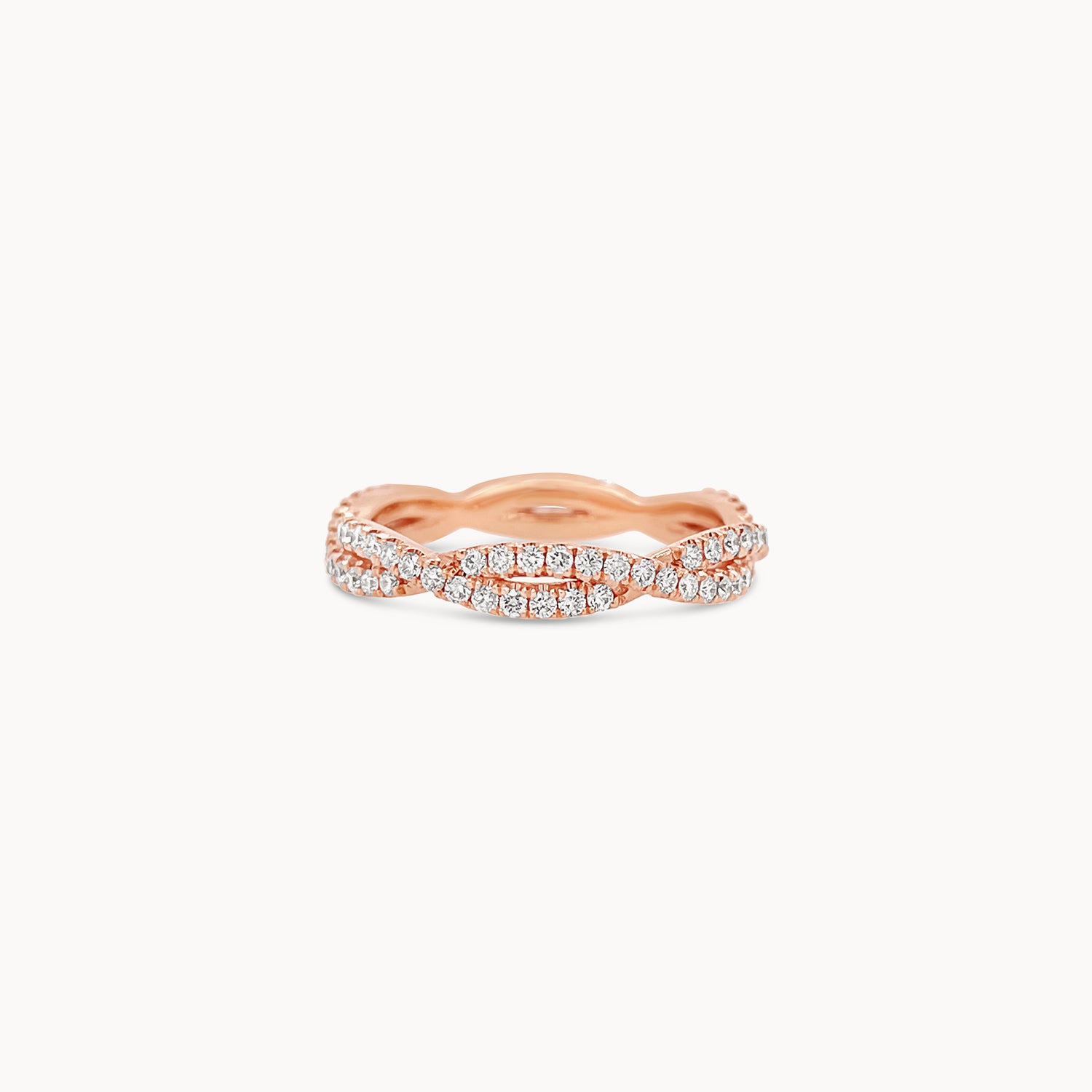 Diamond Twist Eternity Band