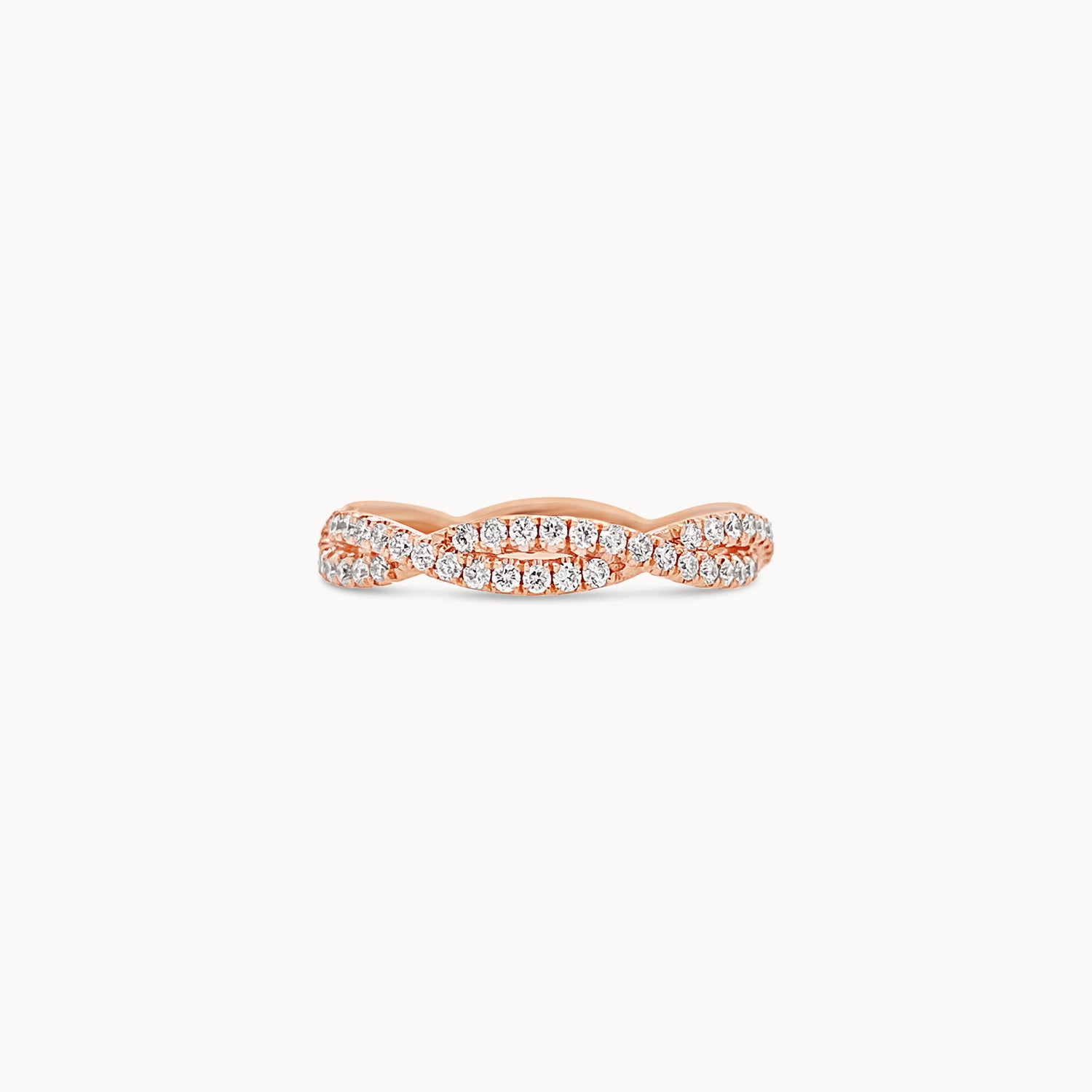 Diamond Twist Eternity Band