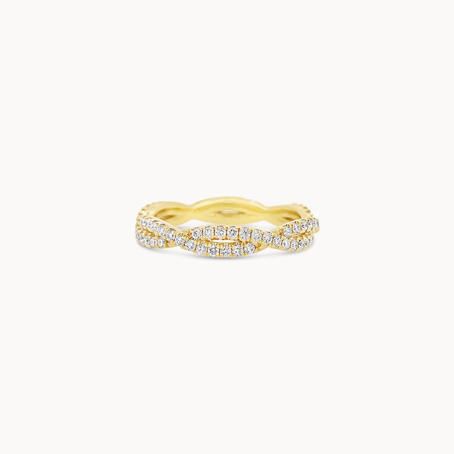 Diamond Twist Eternity Band