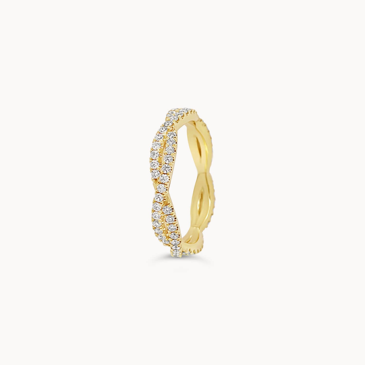 Diamond Twist Eternity Band