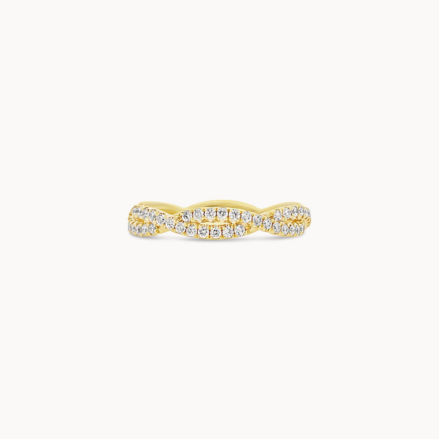 Diamond Twist Eternity Band