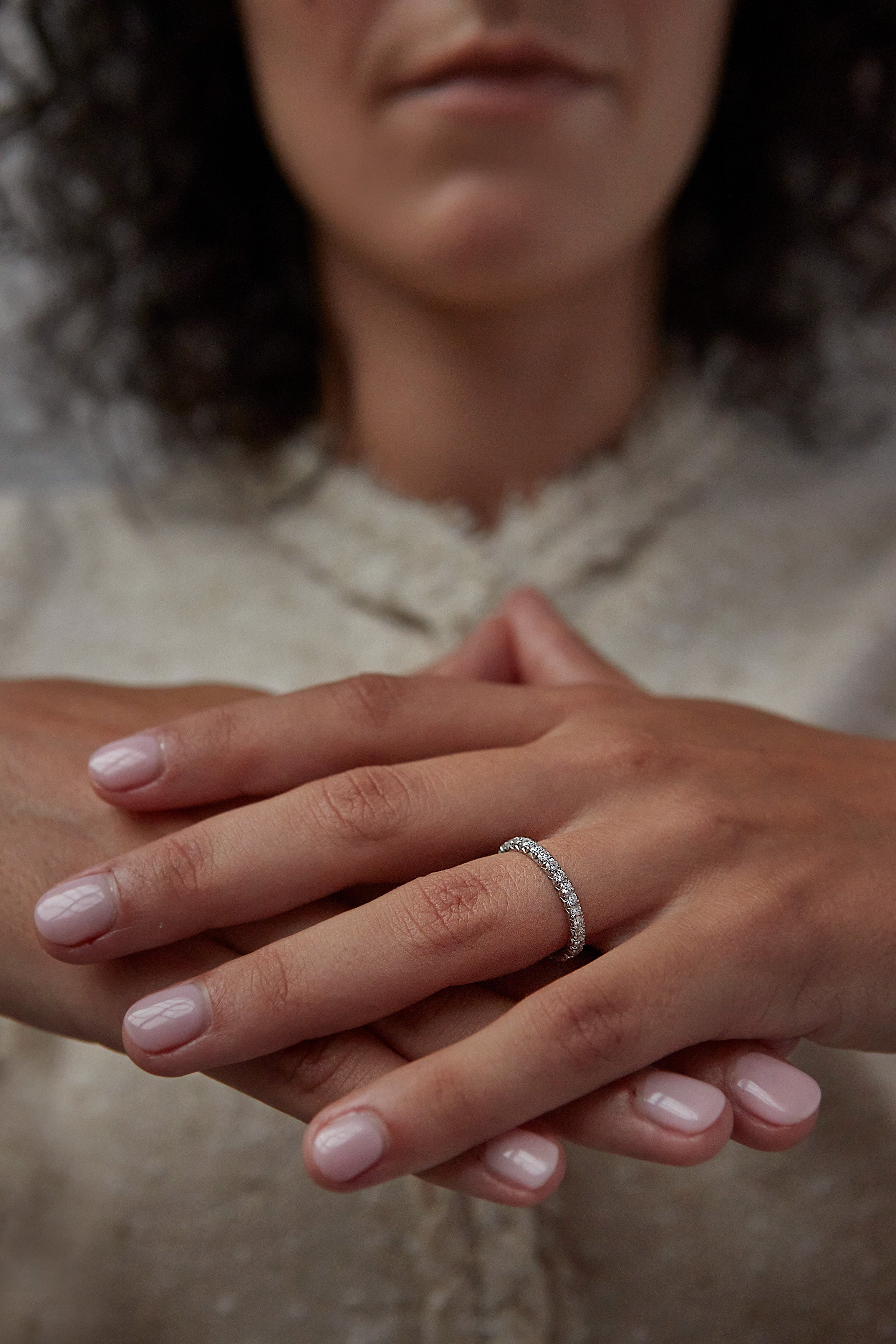 French Pavé Diamond Eternity Band