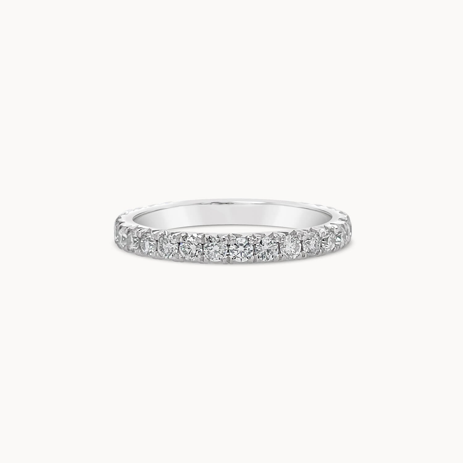 French Pavé Diamond Eternity Band