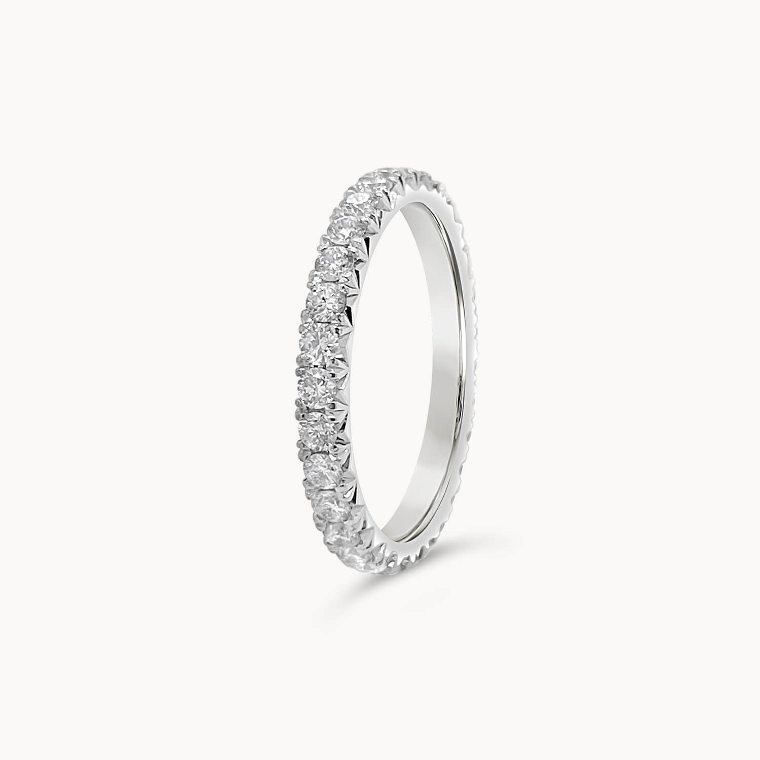 French Pavé Diamond Eternity Band