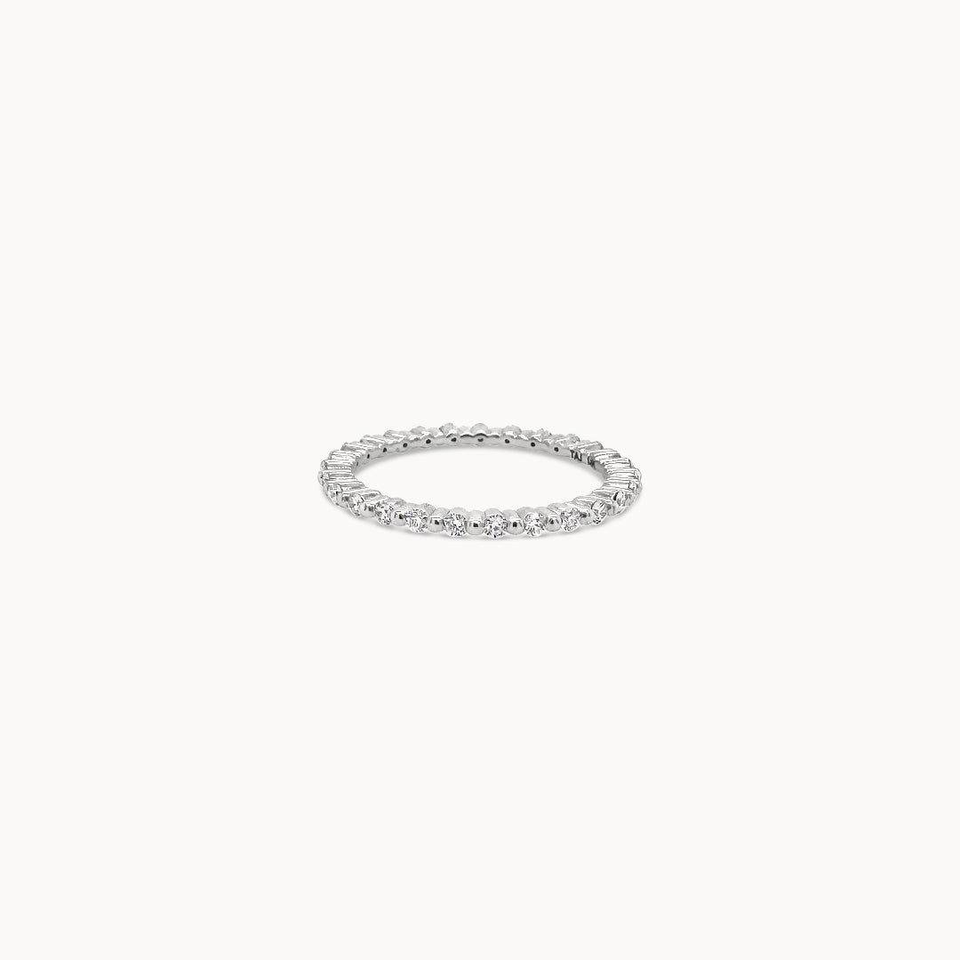 1.5mm Single Shared Prong Diamond Eternity Band