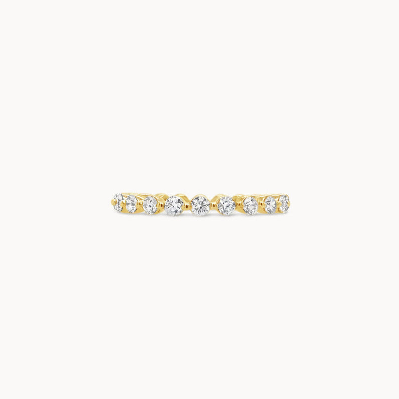 2.5mm Single Shared Prong Diamond Eternity Band