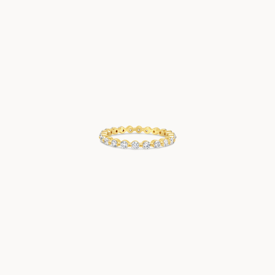 2.5mm Single Shared Prong Diamond Eternity Band