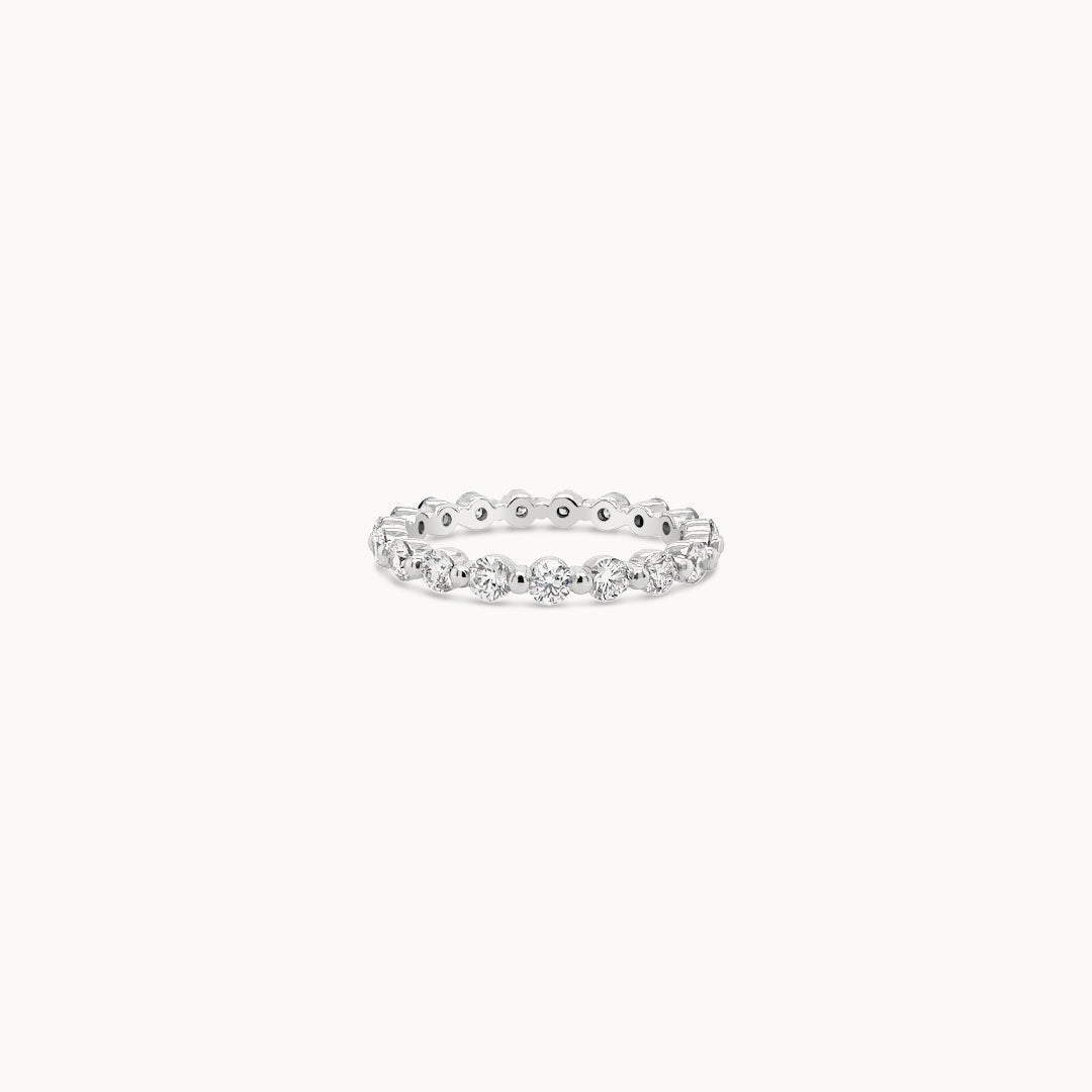 2mm Single Shared Prong Diamond Eternity Band