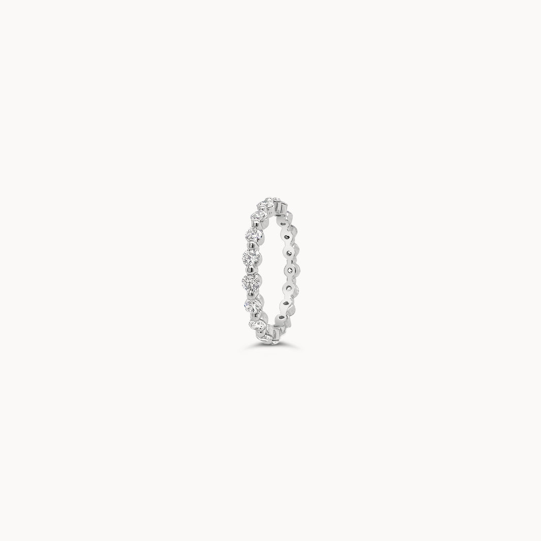 2mm Single Shared Prong Diamond Eternity Band