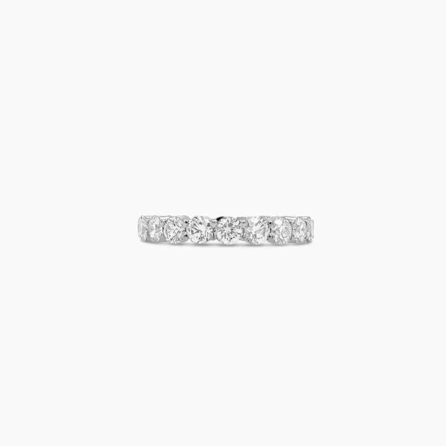 Large Double Shared Prong Diamond Eternity Band