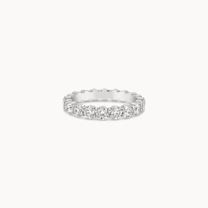 Large Double Shared Prong Diamond Eternity Band