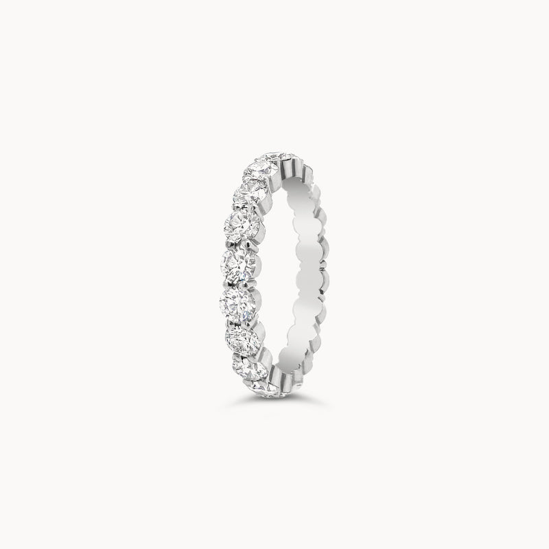 Large Double Shared Prong Diamond Eternity Band