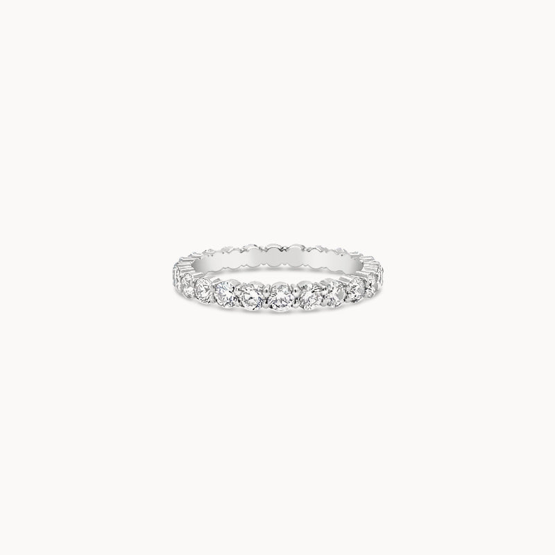 Medium Double Shared Prong Diamond Eternity Band