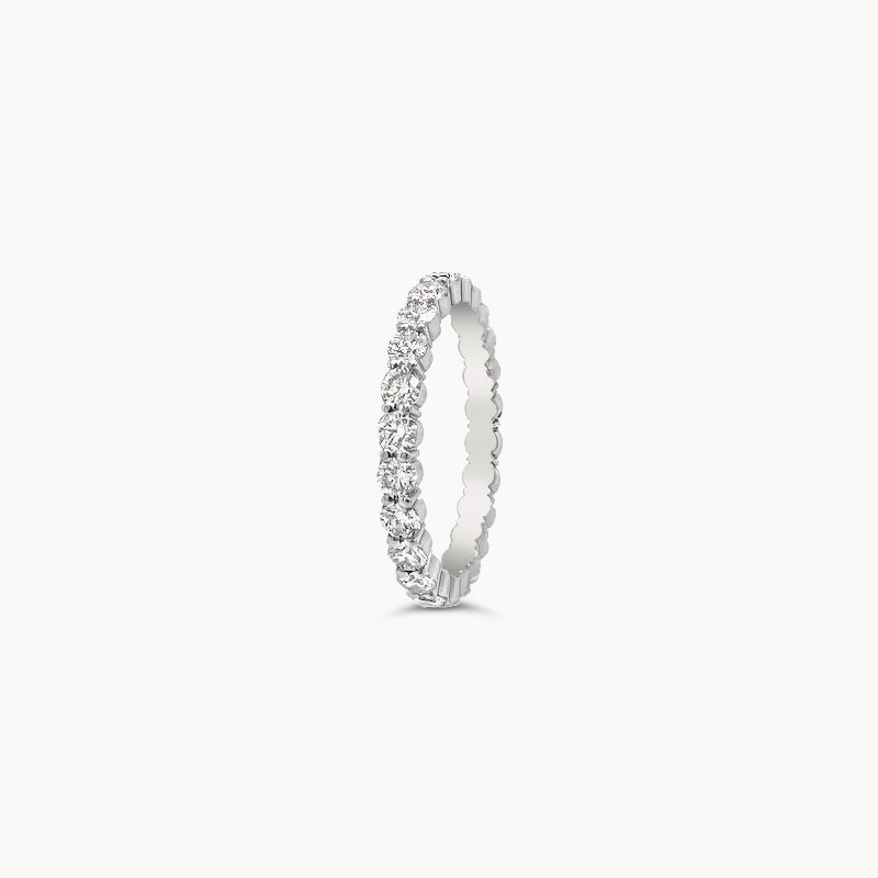 Medium Double Shared Prong Diamond Eternity Band