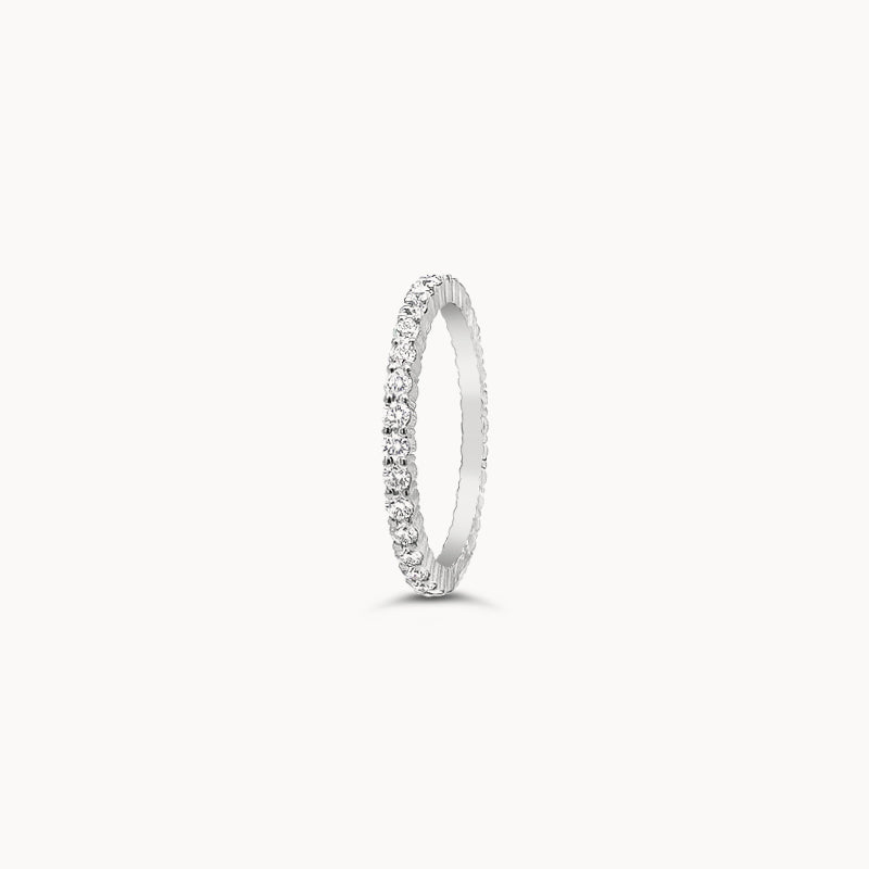 Small Double Shared Prong Diamond Eternity Band