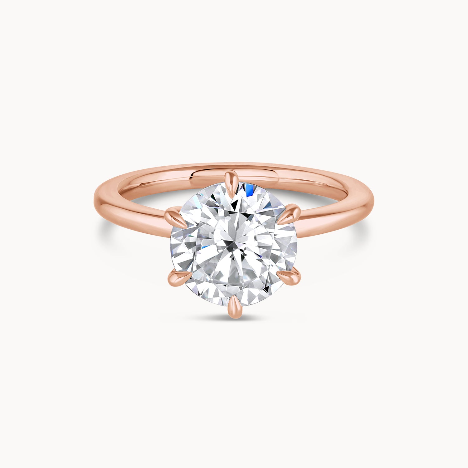 Six Prong Solitaire Diamond Engagement Ring