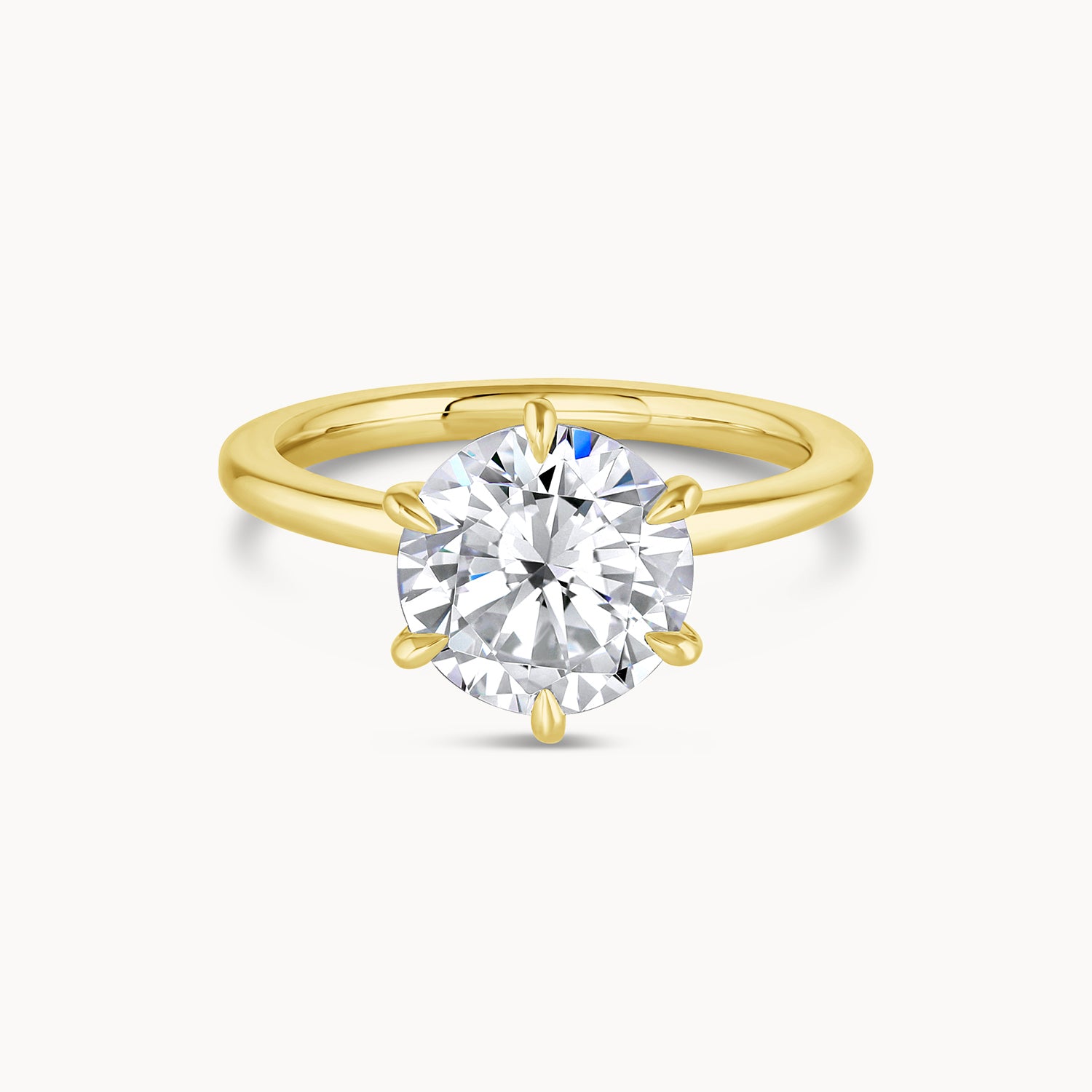 Six Prong Solitaire Diamond Engagement Ring