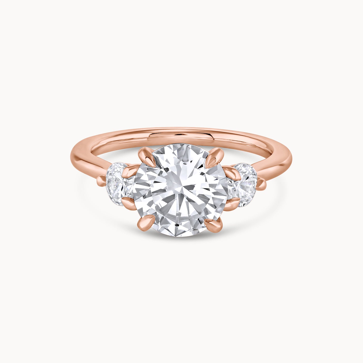 Three Stone Round Brilliant Diamond Engagement Ring