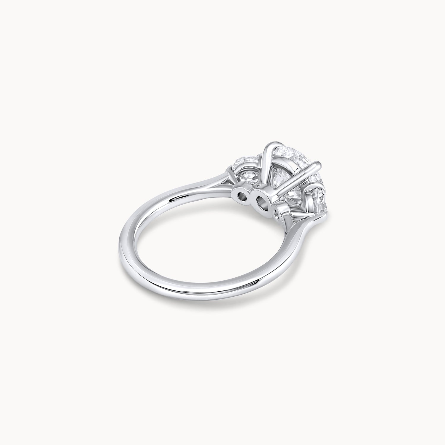 Three Stone Round Brilliant Diamond Engagement Ring