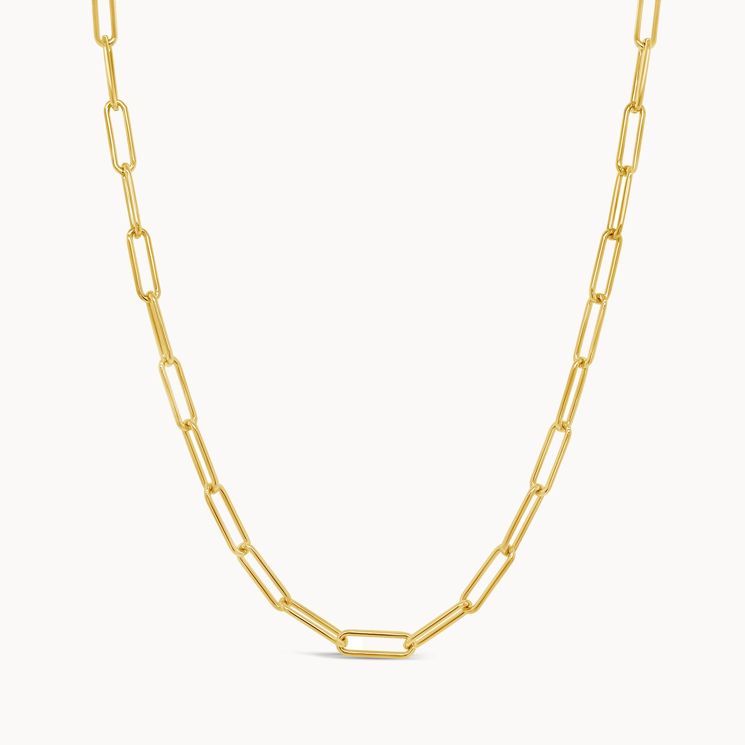 Elongated Paperclip Link Necklace