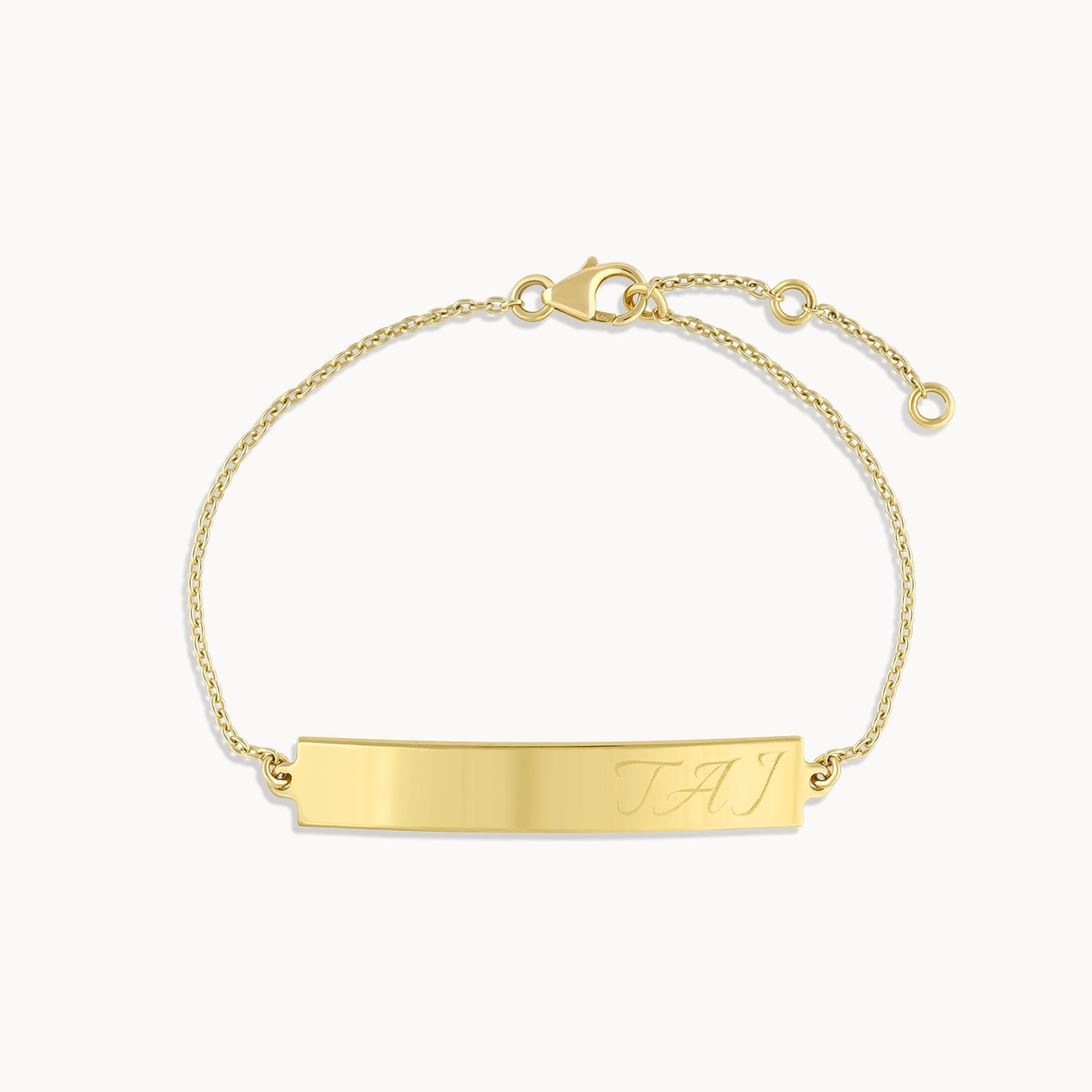 Gold Bar Engravable I.D. Bracelet