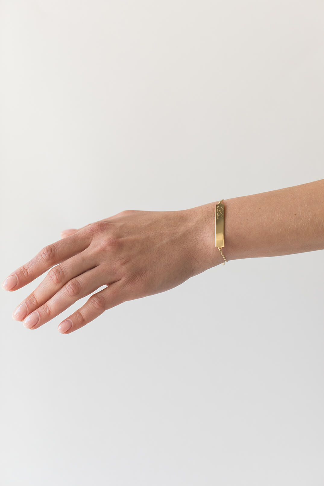 Gold Bar Engravable I.D. Bracelet