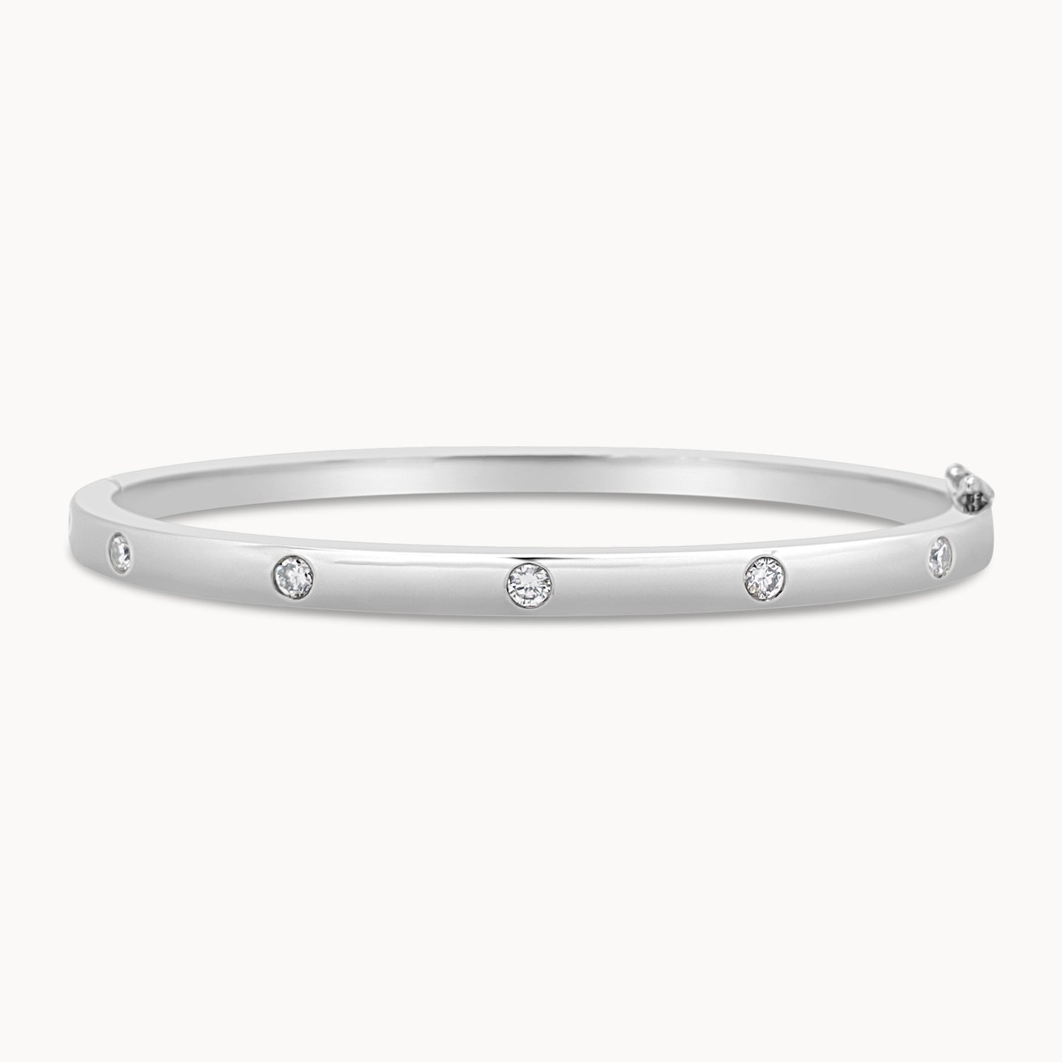 Inlay Diamond Bangle Bracelet