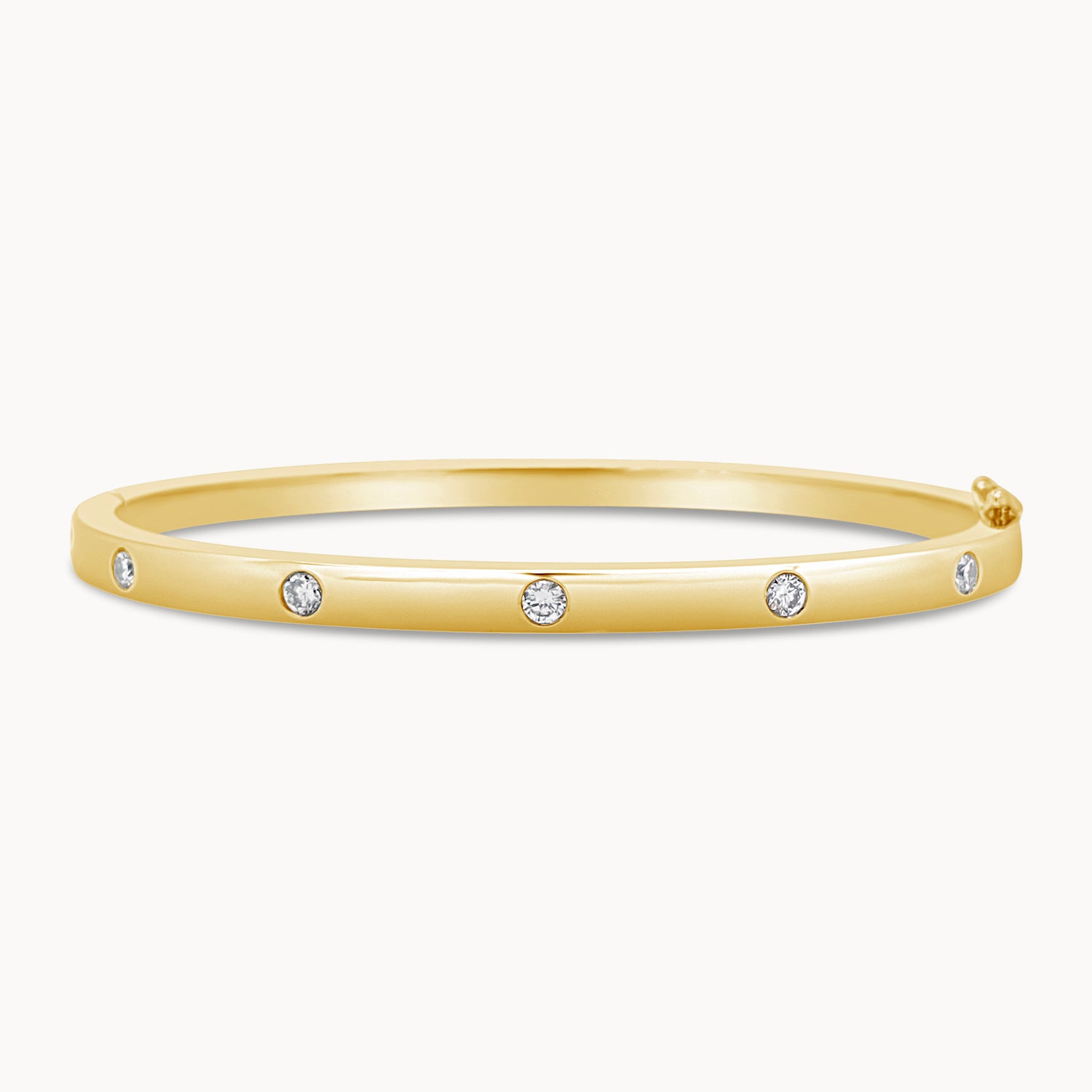 Inlay Diamond Bangle Bracelet