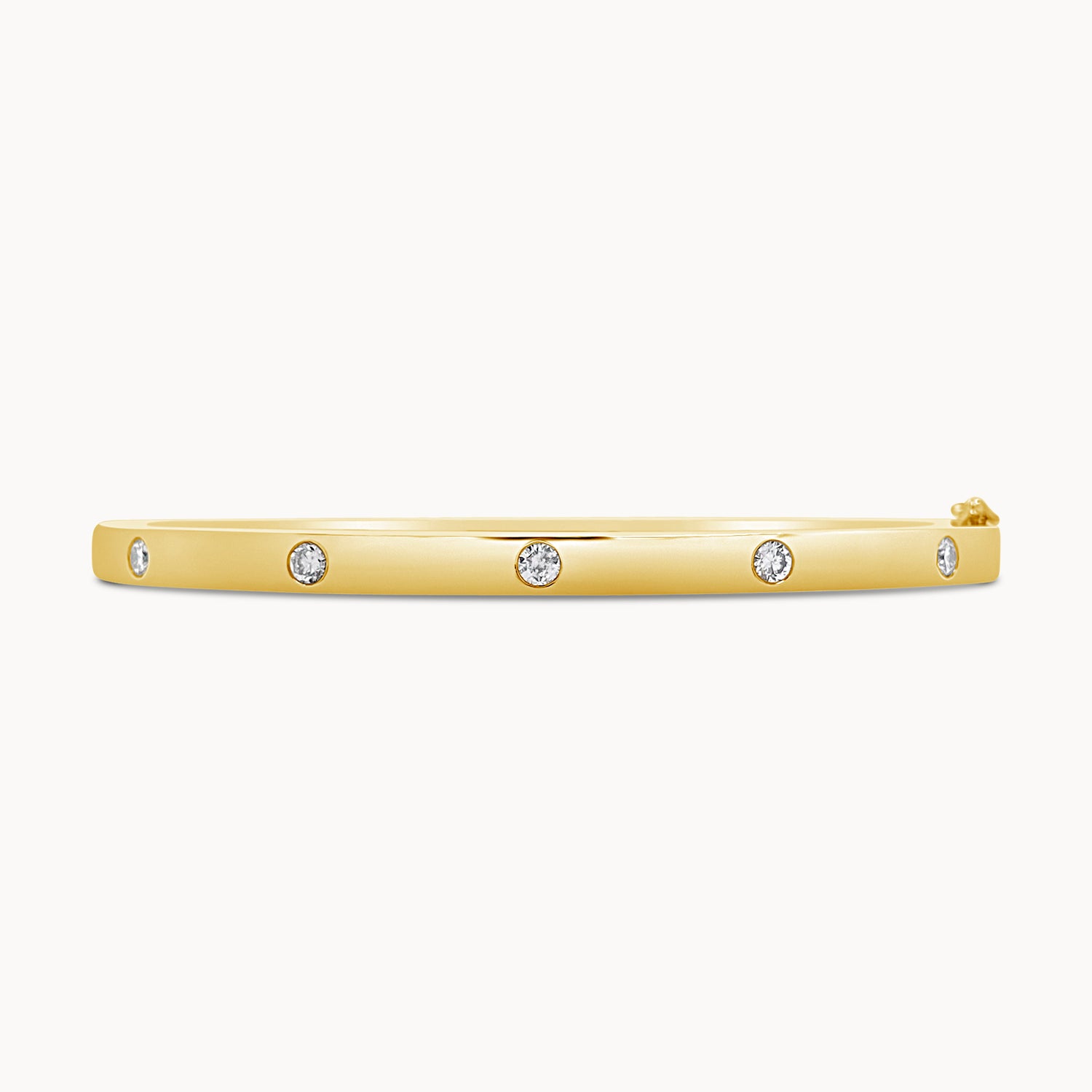 Inlay Diamond Bangle Bracelet