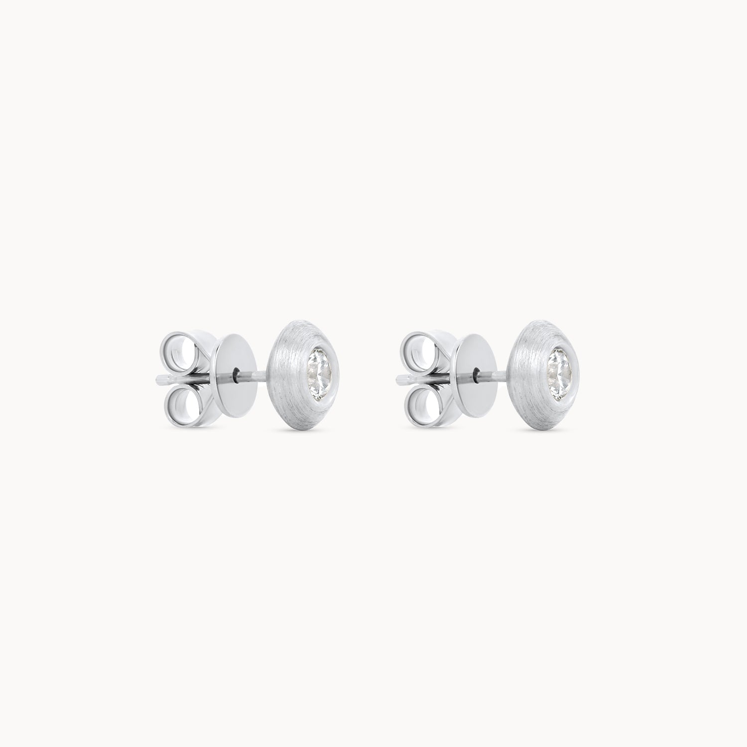 Large Disc Diamond Studs