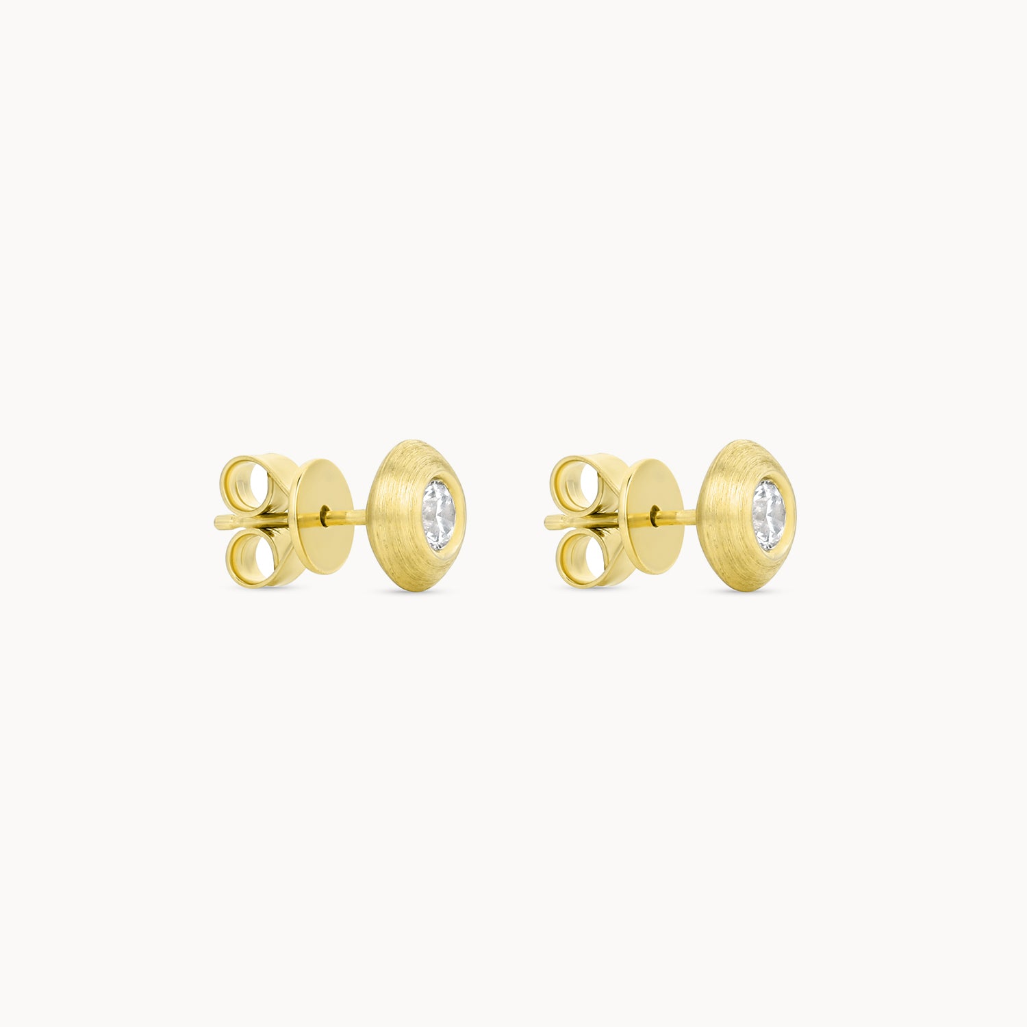 Large Disc Diamond Studs