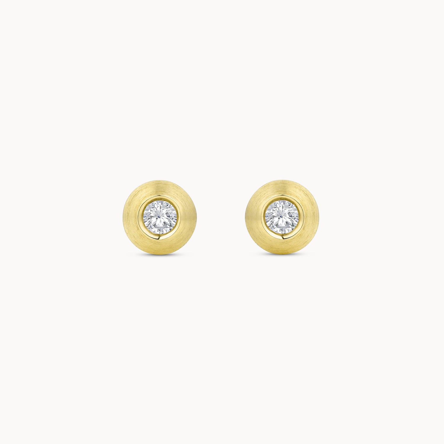 Large Disc Diamond Studs