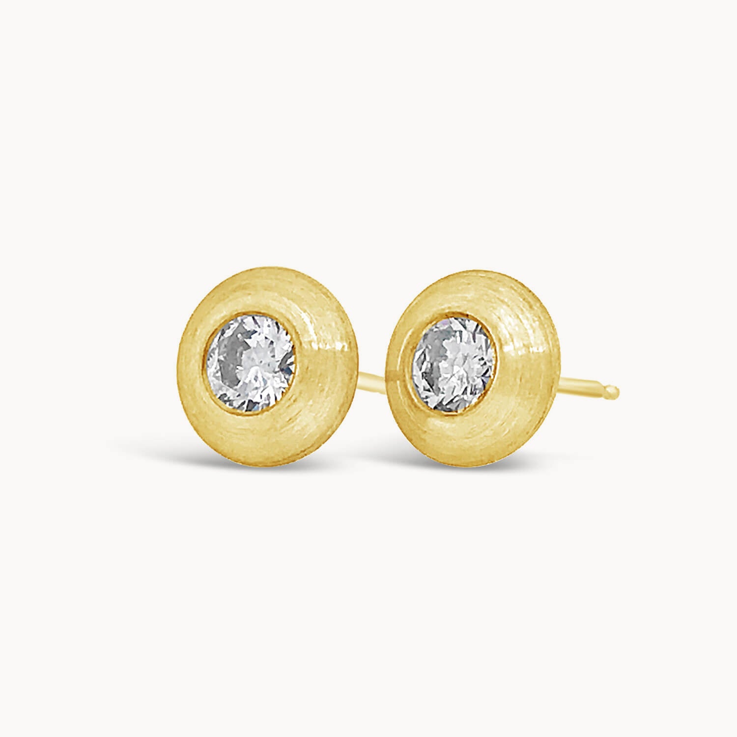 Large Disc Diamond Studs