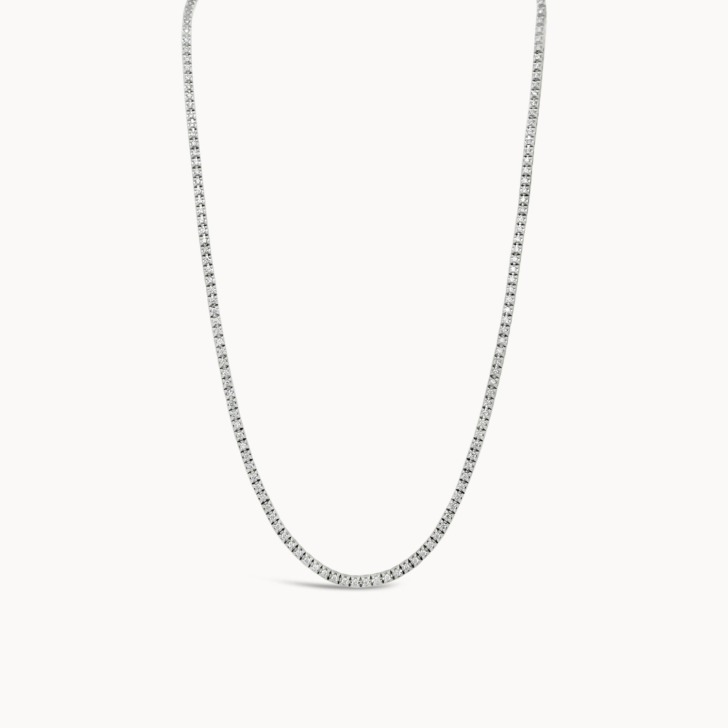 Natural Diamond Tennis Necklace