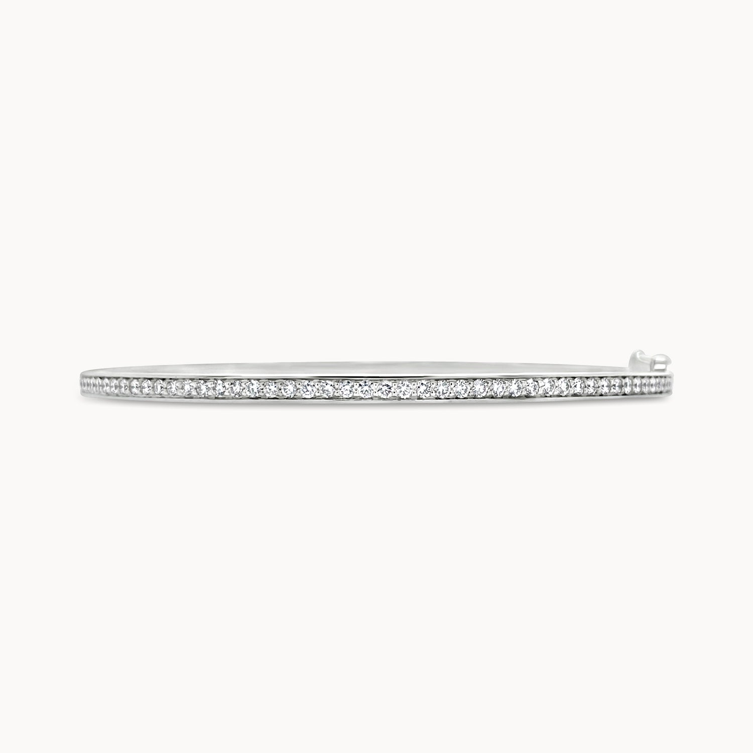 Pave Diamond Halfway Bangle Bracelet