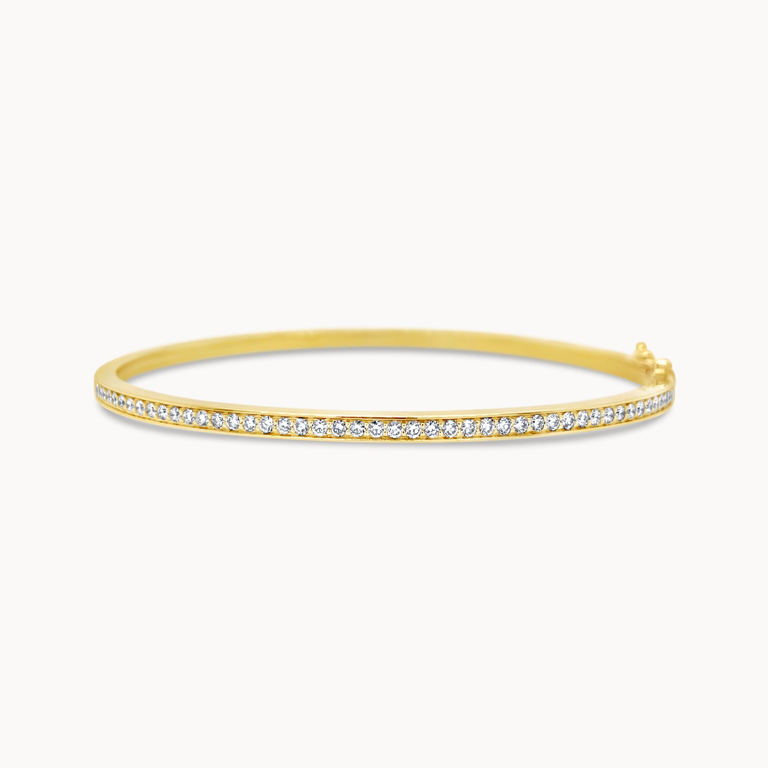 Pave Diamond Halfway Bangle Bracelet