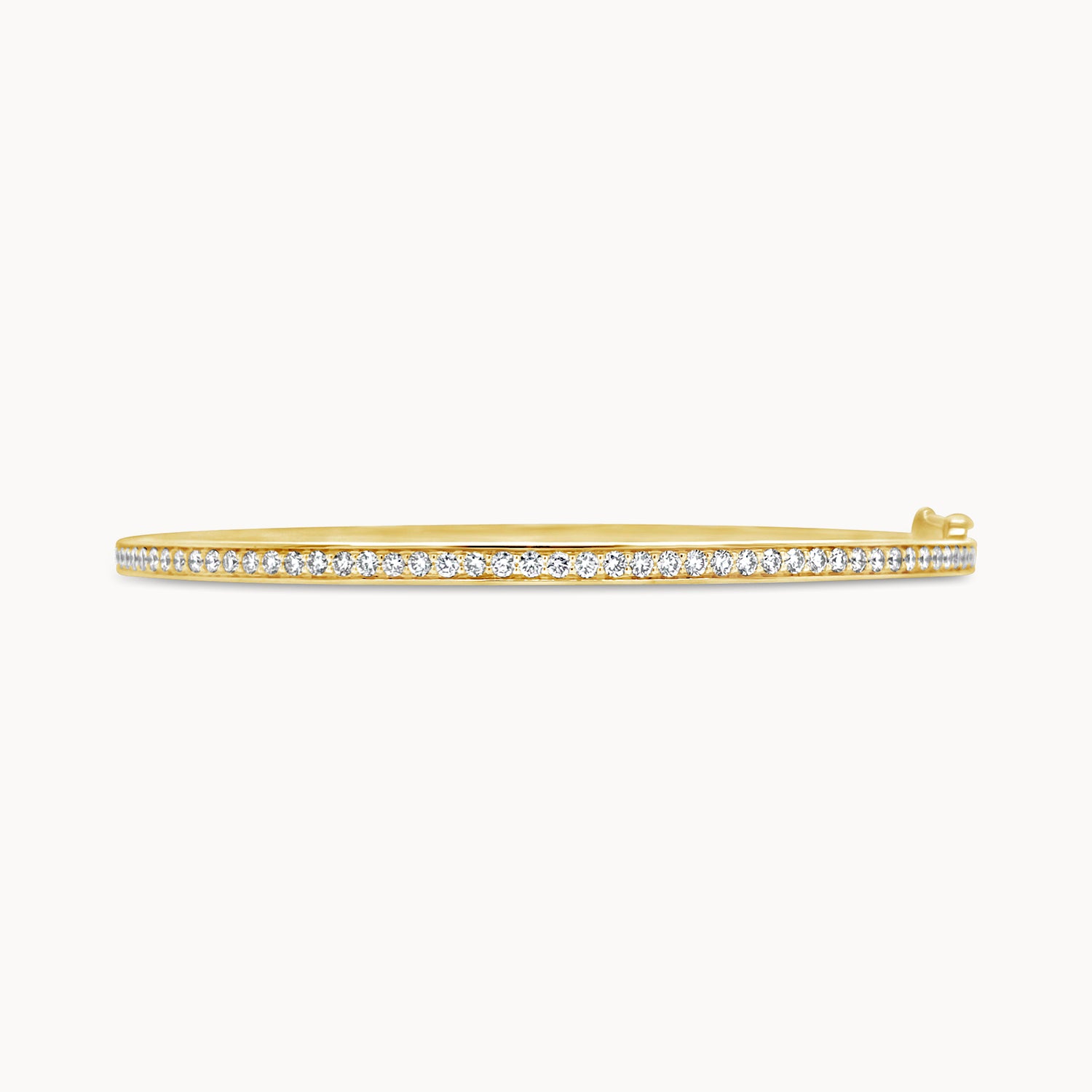 Pave Diamond Halfway Bangle Bracelet