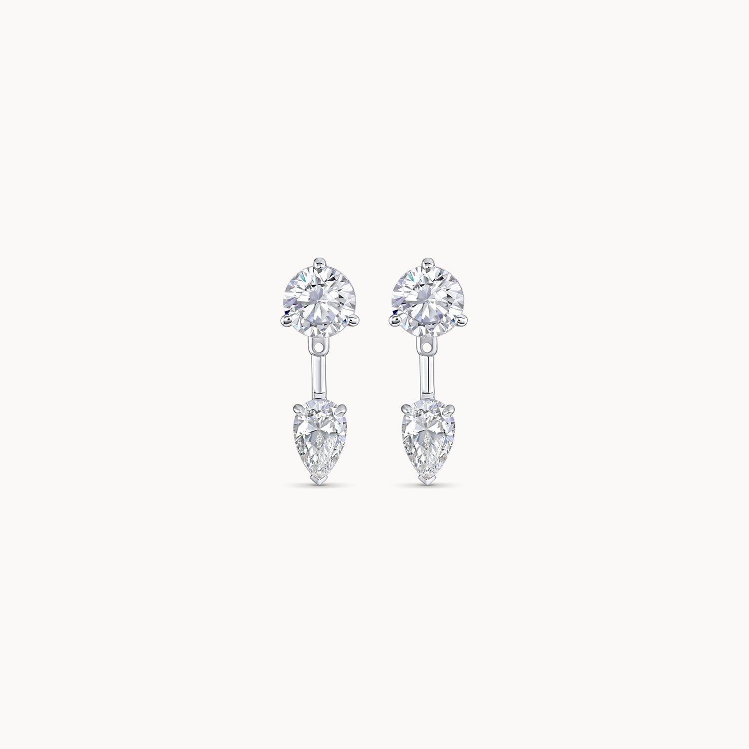 Pear Shaped Diamond Earring Jacket