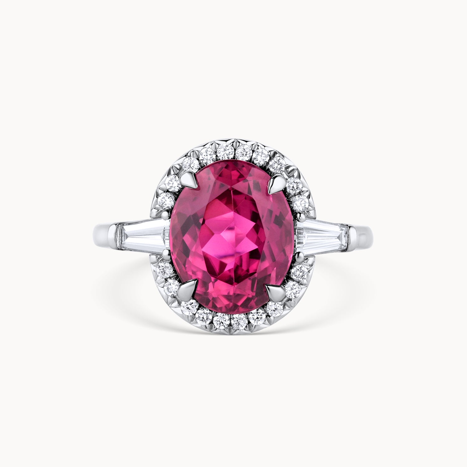 Platinum & Pink Tourmaline Ring