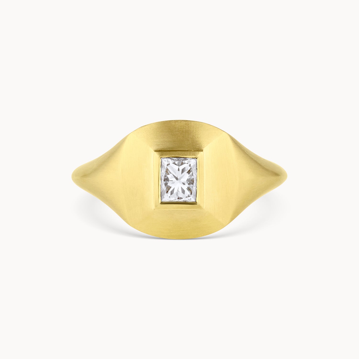 Princess Cut Diamond Signet Ring