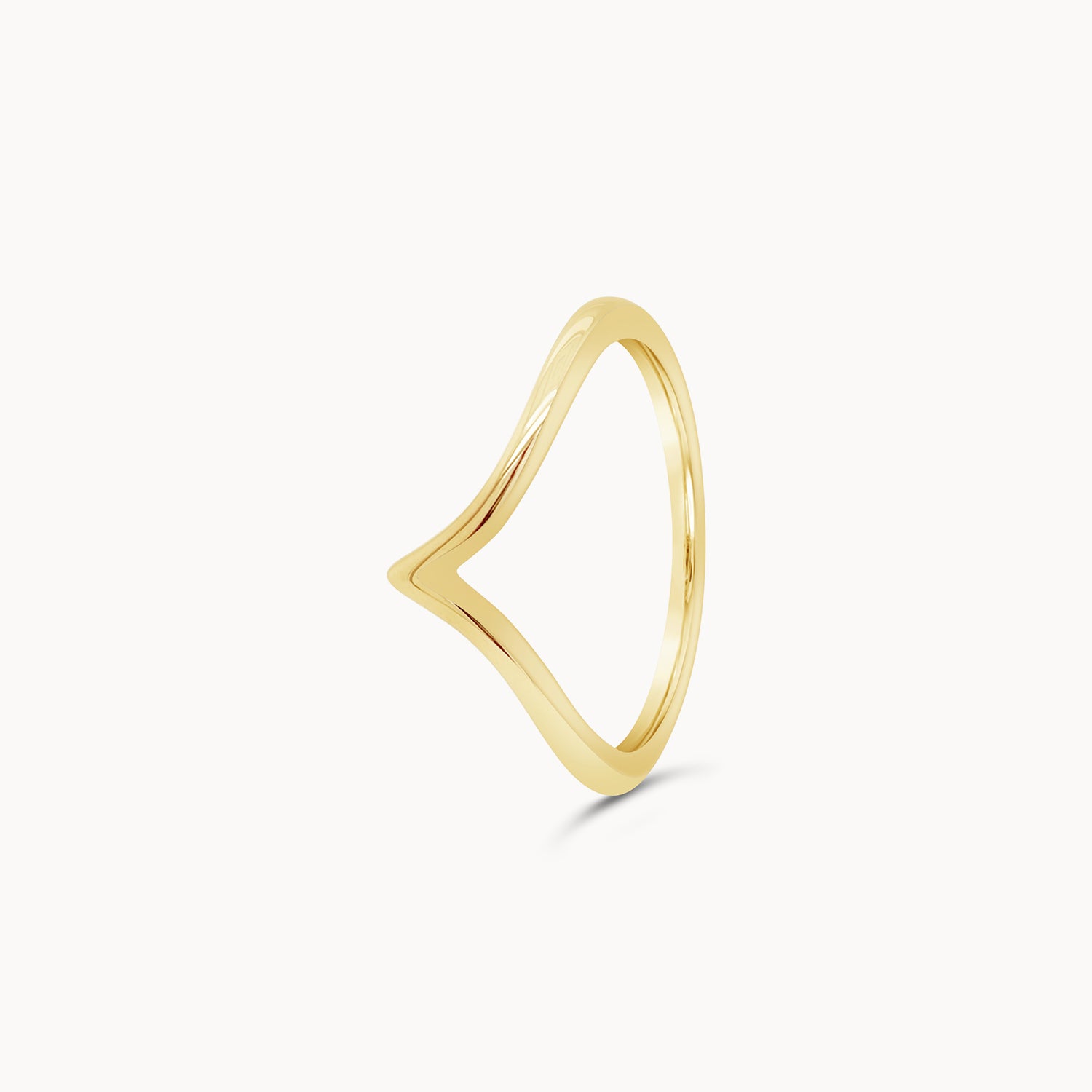 Solid Gold V Ring