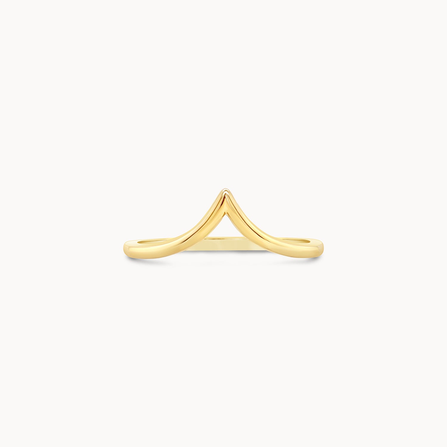 Solid Gold V Ring