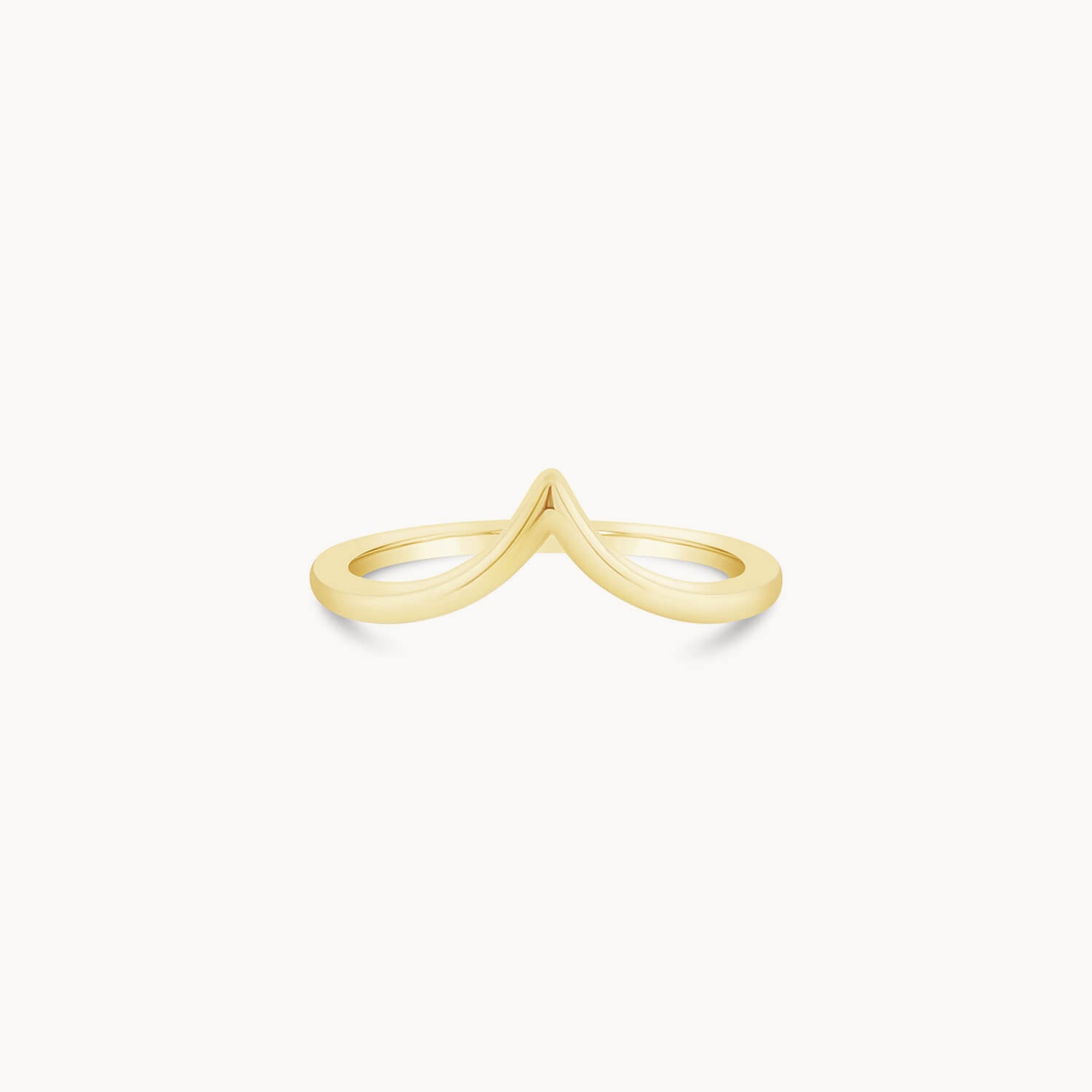 Solid Gold V Ring