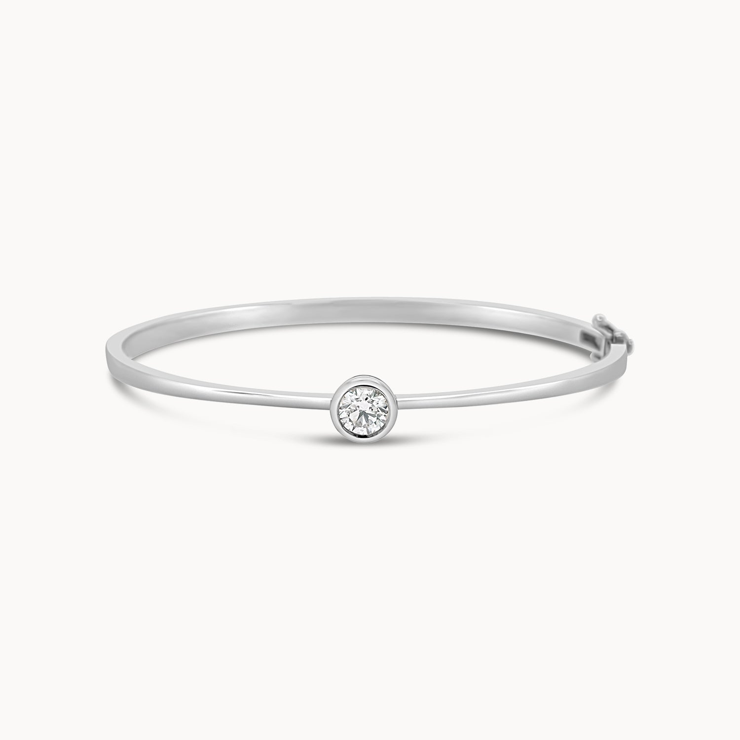 Tapered Diamond Solitaire Bangle Bracelet