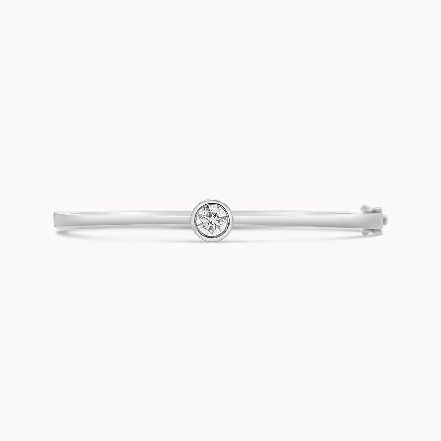 Tapered Diamond Solitaire Bangle Bracelet