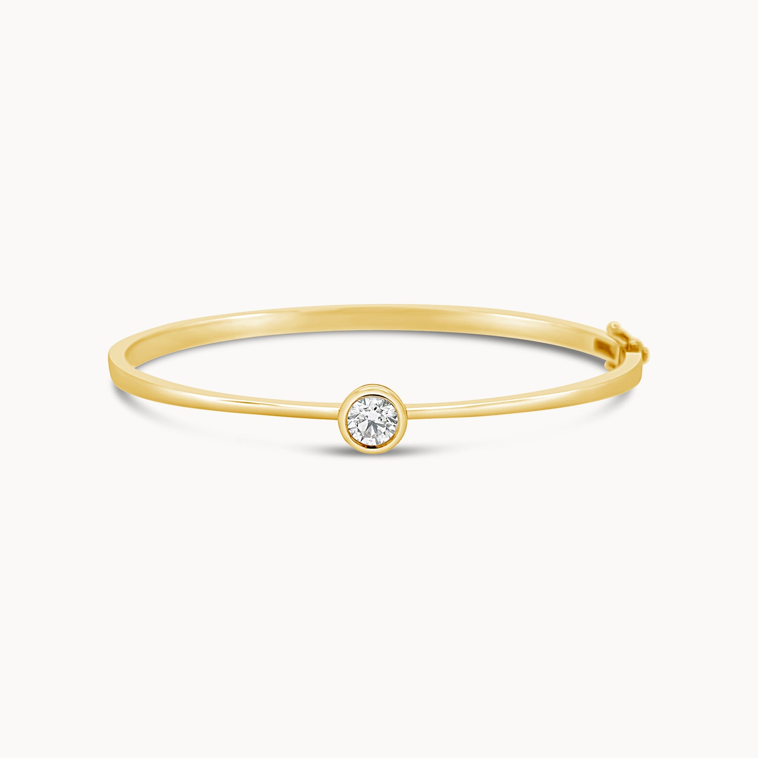 Tapered Diamond Solitaire Bangle Bracelet