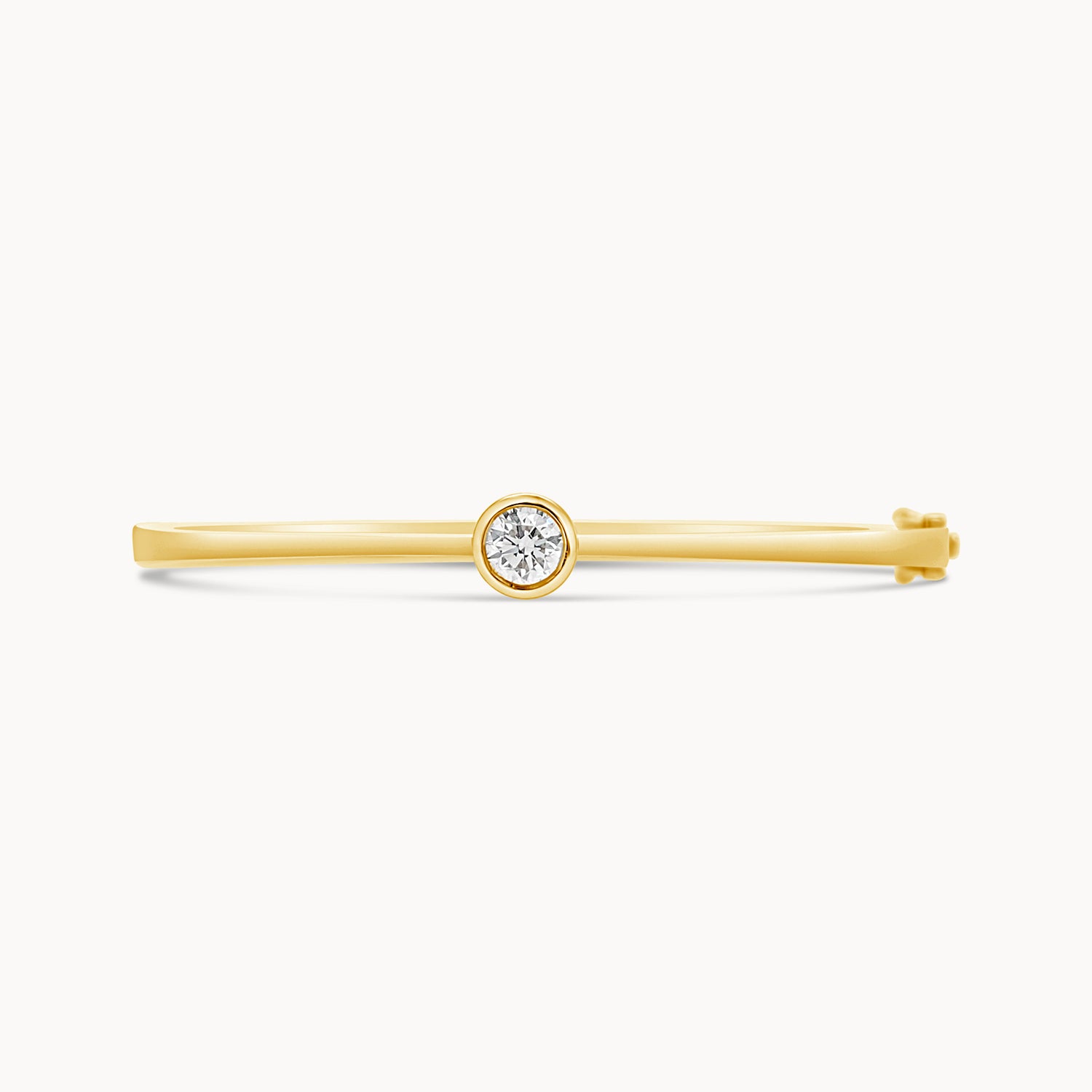 Tapered Diamond Solitaire Bangle Bracelet